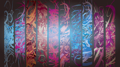 Abstract artwork panels