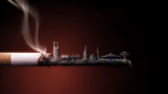 Abstract ash (ashes) Cigarettes