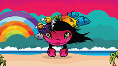 Abstract beach bot Tahiti