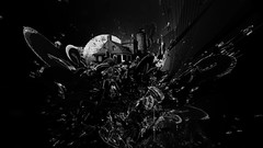 Abstract black artwork