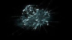 Abstract black background broken glass