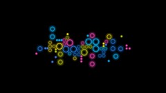 Abstract black background circles dots