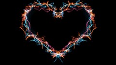 Abstract black background Hearts colors