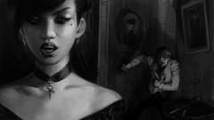 Abstract black cg girl