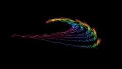 Abstract black minimalistic waves