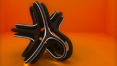 Abstract black orange