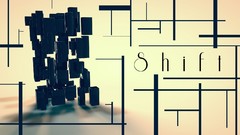 Abstract blocks Typography lines shift cinema 4d