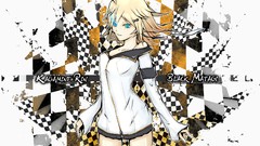 Abstract blondes anime girls vocaloid kagamine rin soft shading