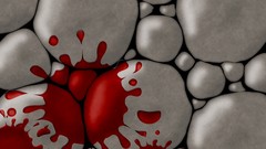 Abstract blood rocks artistic