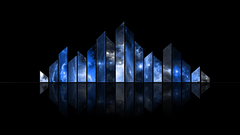 Abstract blue black outer