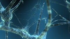 Abstract blue brain neurons