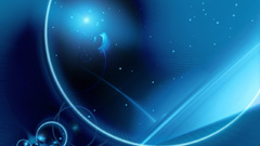 Abstract blue circles lines