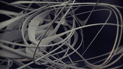 Abstract blue design pipes