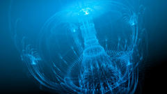 Abstract blue jellyfish