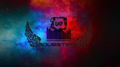 Abstract blue Music red