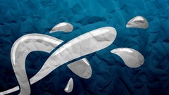 Abstract blue paper water