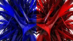 Abstract blue red digital