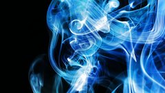 Abstract blue smoke