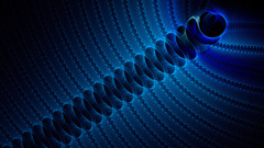 Abstract blue spiral ball