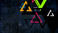 Abstract blue triangles