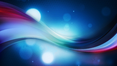 Abstract blue waves bokeh