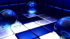 Abstract blue white balls