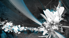 Abstract blue white gray