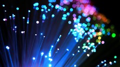 Abstract bokeh multicolor optical fiber