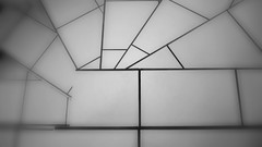 Abstract broken stairs architecture shapes