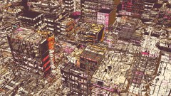 Abstract buildings cityscapes artwork digital art Atelier 