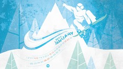 Abstract Calendar ski