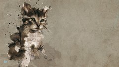 Abstract cats Animals digital