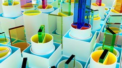 Abstract cgi tubes chromatic