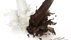 Abstract chocolate milk