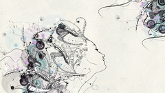 Abstract circles artwork detailed