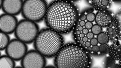 Abstract circles grayscale