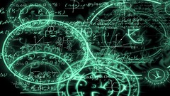 Abstract circles physics numbers