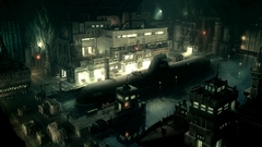 Abstract cityscapes dark buildings