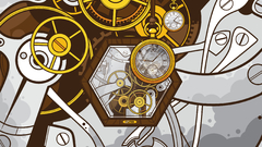 Abstract clocks gears clockwork