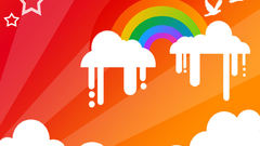 Abstract clouds rainbows skyscapes