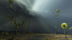 Abstract clouds Trees Plants