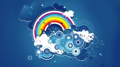 Abstract clouds weather rainbows