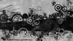 Abstract clouds white circles