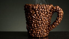 Abstract coffee beans