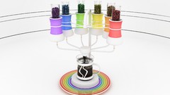 Abstract coffee colors Coffee Beans cgi K3 Studio