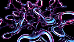 Abstract coil 3d black