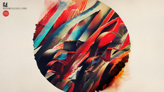 abstract colorful circle artwork white background digital art