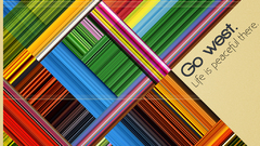 Abstract colorful go West