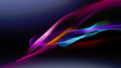 abstract colorful waveforms digital art shapes