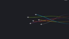 Abstract colors airplanes minimalistic